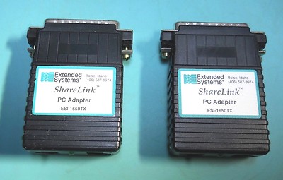EXTENDED SYSTEMS ESI-1650TX SHARE-LINK PC ADAPTER *SET OF 2 ADAPTERS* NEW NO BOX