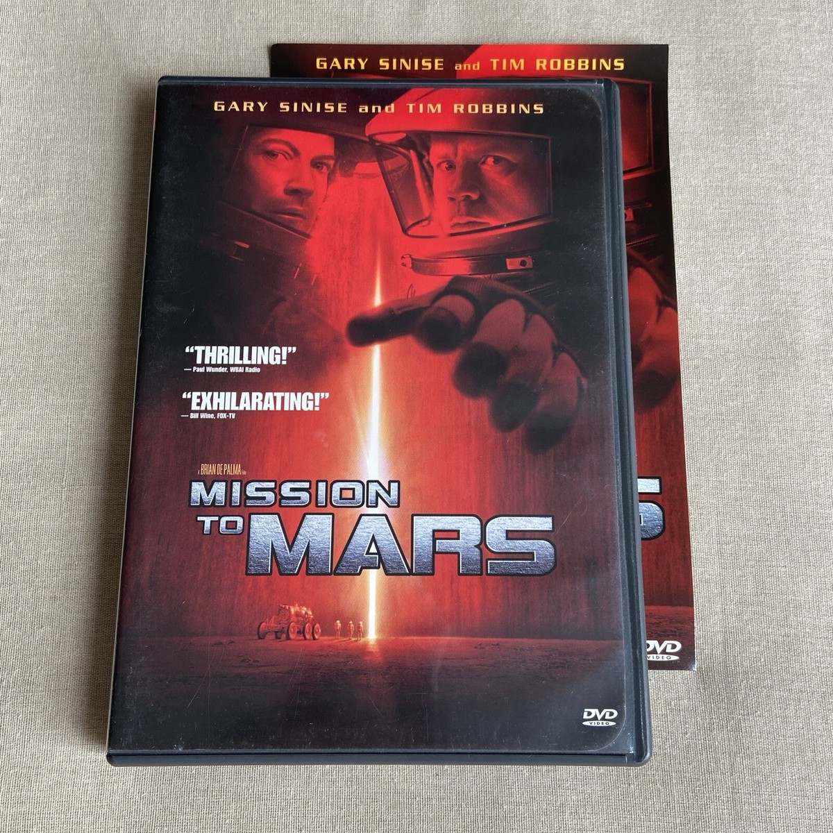 Mission To Mars (DVD 2000) W/ Insert Sci-Fi Thriller Tim Robbins
