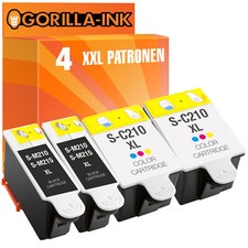 Set 4 Patronen XL für Samsung CJX-1000 CJX-1050W INK-M210 M215 INK-C210