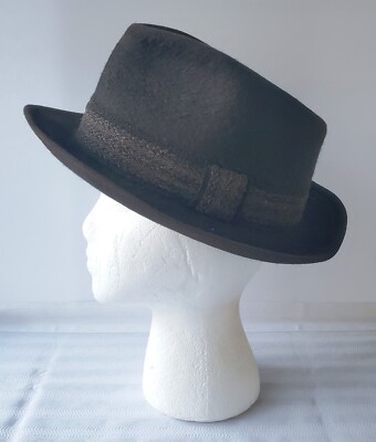 Vintage 50's Borsalino Italy Grand Prix 1900 Fedora w/ Wool Tweed