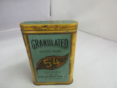 VINTAGE ADVERTISING EMPTY GRANULATED 54 POCKET TOBACCO TIN 963-K