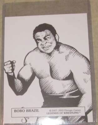 FILSINGER Games Wrestling Card BOBO BRAZIL Legends Wrestling/W TOP LOADER