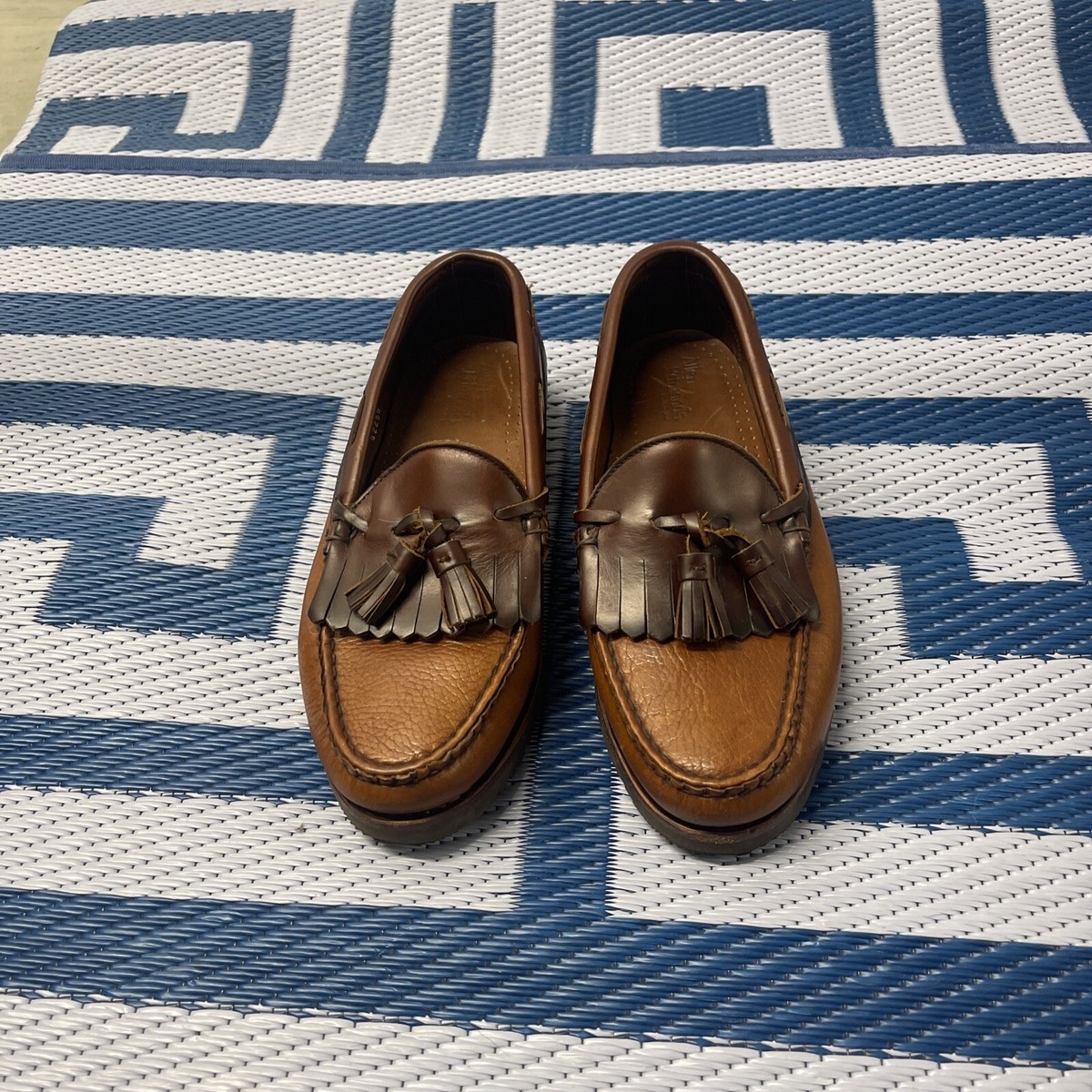 Allen Edmonds Nashua Slip On Tassel Leather Loafers Tan Brown Size 12 B 41-Qs135+KL._AC_UY900_.jpg main image 2