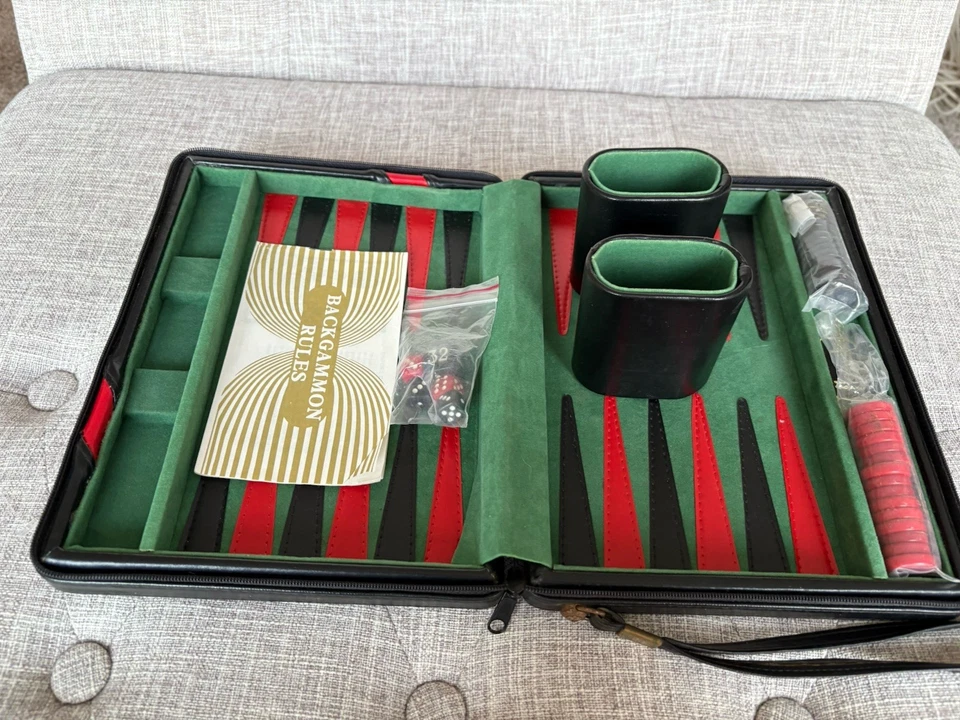 Harrods Backgammon Set, With Zipped Case For Travel. New (Other) - Image 2 of 4