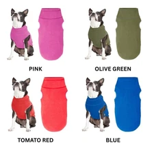 Gooby Microfiber Stretch Fleece Vest Dog Sweater - Warm Pullover (Refurbished)
