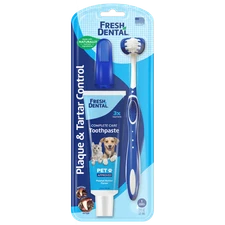 Fresh Dental Tooth Brushing Kit for Dogs & Cats, 2 oz Gel and Toothbrush