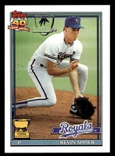 1991 Topps Desert Shield Baseball #454 Kevin Appier NM/MT *f1