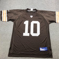 Cleveland Browns Football Jersey Mens Large Brown NFL Brady Quinn 10 Reebok
