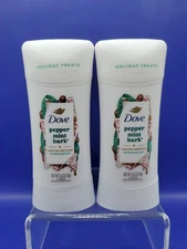 2 Pack Dove Peppermint Bark Antiperspirant Deodorant Limited Edition 2.6oz 06/27