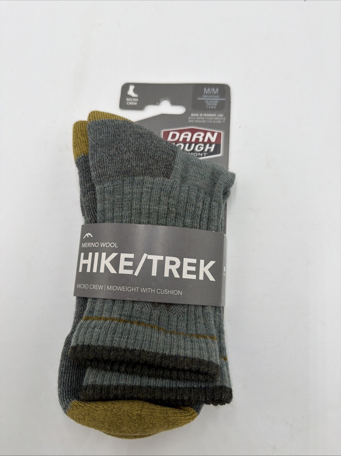 Darn Tough Women’s Hiking Cushioned Micro Crew Midweight Socks Medium 7.5-9.5