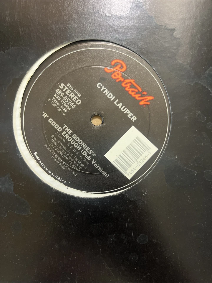 Cyndi Lauper Goonies R Good enough 12" 2 mixes Vinyl Single Foto 3 de 4