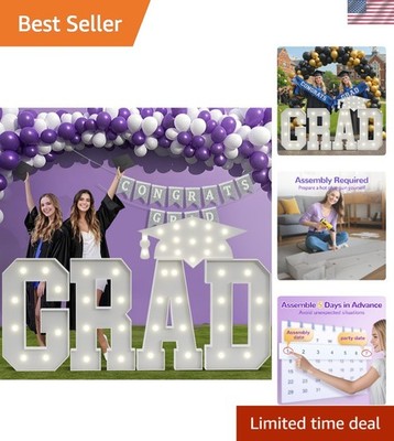 DIY Graduation Marquee Signs   Bright LED GRAD Letters for 2026 Celebrations