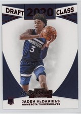2020-21 Panini Contenders Draft Class Red Jaden McDaniels #12 07rd
