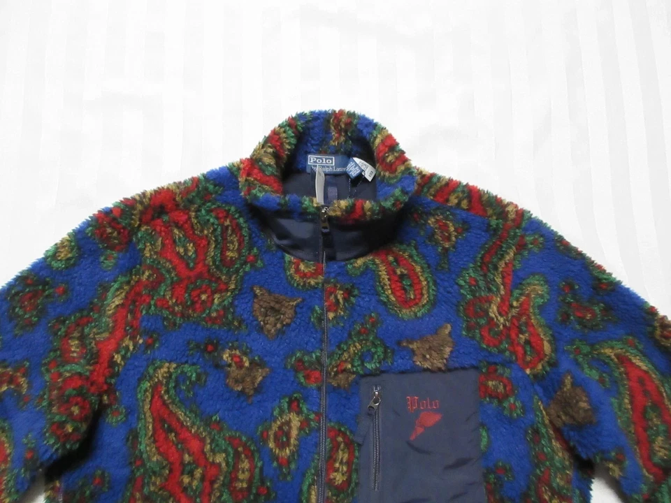 POLO RALPH LAUREN Men's Paisley Pile Fleece Hybrid Jacket 710950795001 - Image 4 of 4