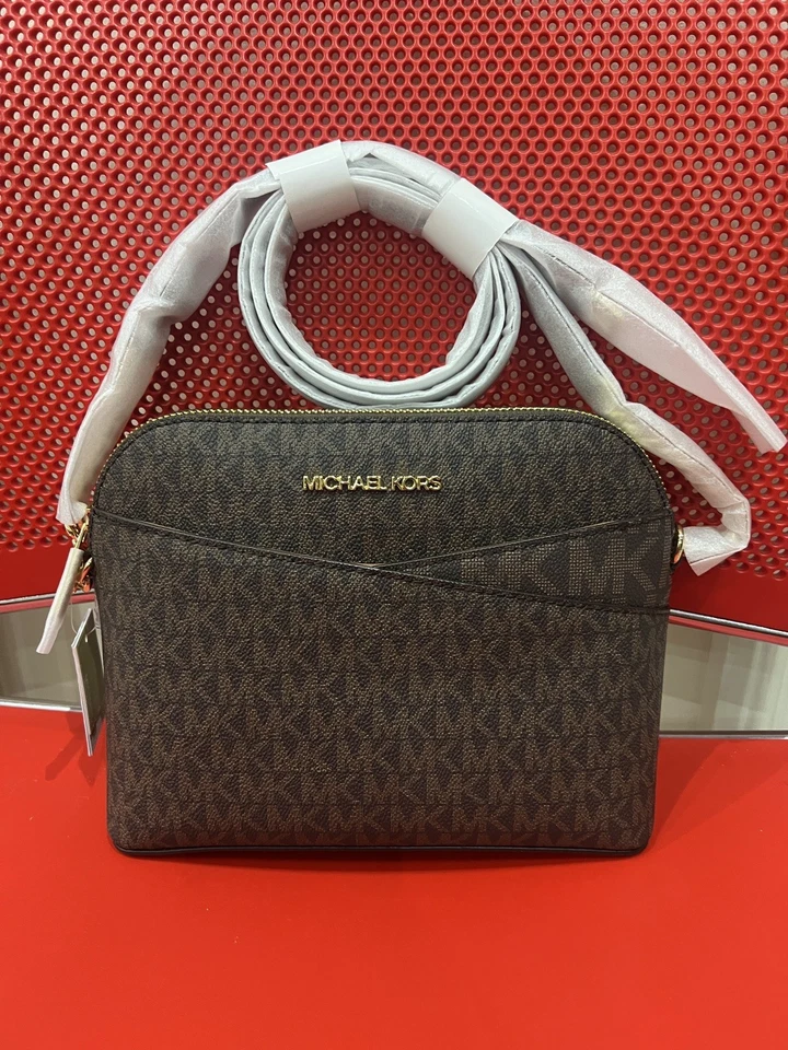 Michael kors Dome Shaped Crossbody Bag In MK Brown logo New + gift bag❤️💕 - Image 2 of 4