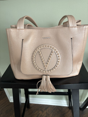 Valentino By Mario Valentino Estelle Rock Leather Tote Women's Blush
