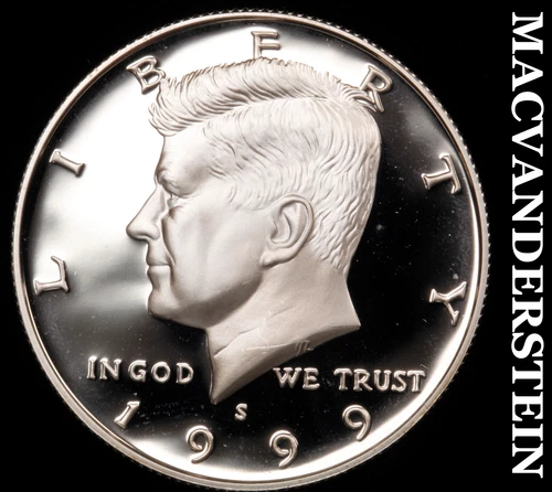 1999-S Silver Kennedy Half Dollar-Choice Gem Proof Lustrous No Reserve #i6698
