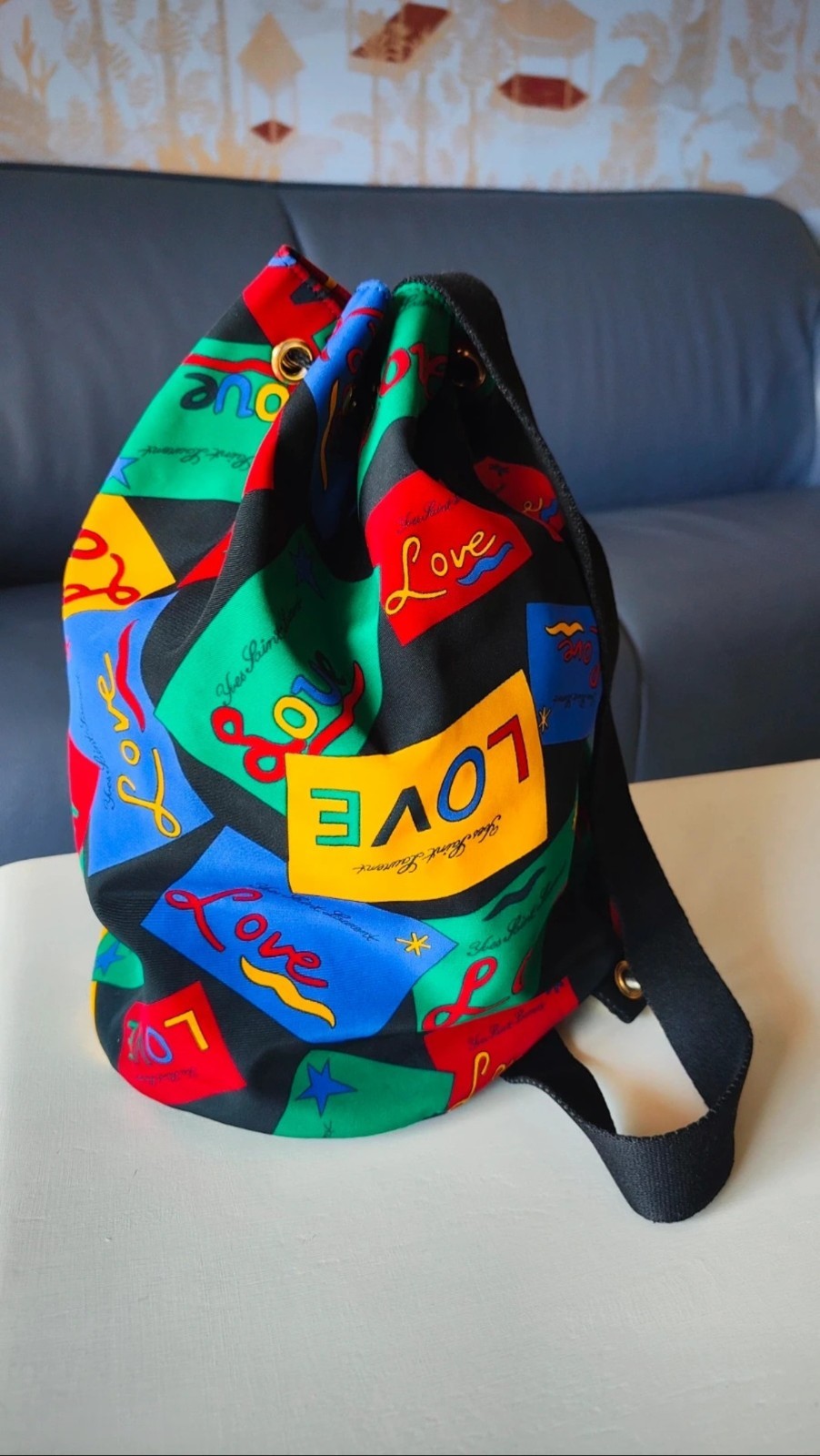 Zainetto Rarissimo Secchiello Vintage Yves Saint Laurent Collezione LOVE