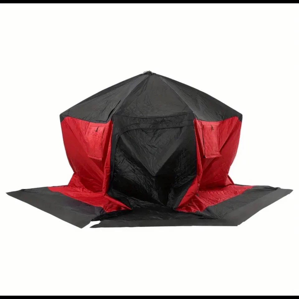 "Refugio de pesca en hielo emergente aislado HappyBuy para 6-8 personas 130""x130""" Foto 4 de 4