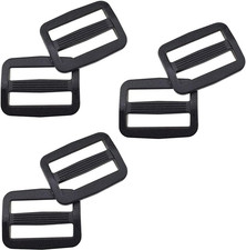 20Pcs Plastic Slide Buckles, Webbing Strap Fastener for Backpack 3/4 Inch/ 20Mm