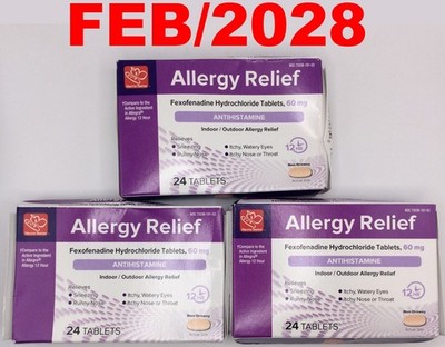Harris Teeter Allergy 12 Hour Tablets 60 Mg Fexofenadine Hcl  72 Tablets 