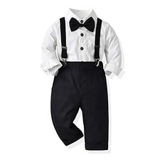 Toddler Kids Baby Boys 1st Christmas Outfit Gentleman 3-4T Black White