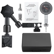 Dial Test Indicator Flexible Magnetic Gauge Stand Base Holder 0-0.03"/0.0005"