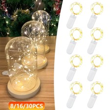 Christmas Concepts LED Lichterkette Batteriebetrieben – 2 M Lang, 20 Weiße LEDs, Für Weihnachten, Hochzeit & Deko