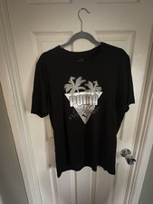 Image of PUMA Men's T-Shirt Size M Medium Sports Wear Logo Short Sleeve Black Cotton