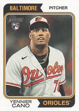 Yennier Cano 2023 Topps Heritage #527 Baltimore Orioles Rookie