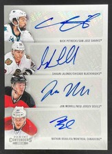 2013-14 CONTENDERS MERRILL LALONDE BEAULIEU PETRECKI FOURS QUAD AUTO #C4-RK2