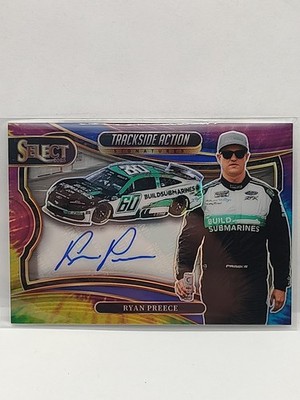 2025 Select Trackside Action Signatures Tie-Dye Prizm /25 Ryan Preece Auto