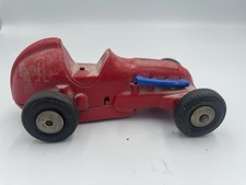 Vtg Louis Marx Wind Up Midget Toy Car Red 7.5" Plastic