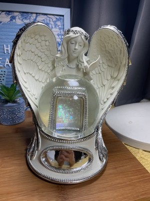 Things Remembered 7'' Religious Guardian Angel Musical Snow Globe(Add Your Photo)