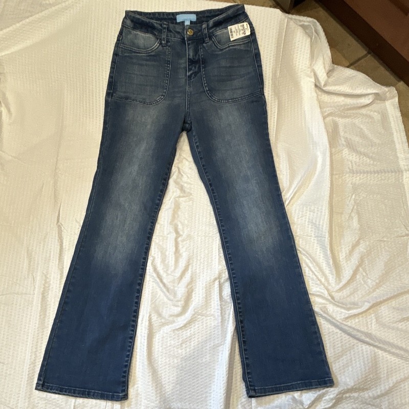Draper James Women’s Straight Jeans Blue Medium Wash Denim Mid Rise Size 2 NWT