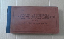 1951 NEW YORK CENTRAL SYSTEM DIMENSIONS AND CLASSIFICATIONS BOOK
