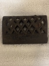 Antique ice skate blade sharpener file sharpening tool pierced iron work 1800's