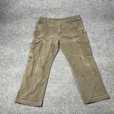 Carhartt Pants Mens 42x30 Brown B342 Relaxed Fit Ripstop Cargo Double Knee