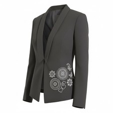 DESIGUAL Damen Blazer Jacke Cardigan mit Stickerei  Langarm Grösse 44