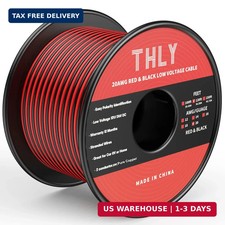 20 Gauge Wire 120FT, 2 Conductor Red & Black Pure Copper Electrical Cable, 20 AW