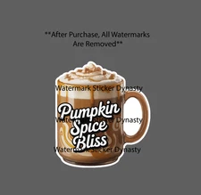 Pumpkin Spice Latte Sticker Waterproof Decal Drink Coffee Brew Gift NEW