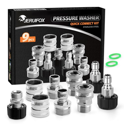 #ad #ad Pressure Washer Quick Connect Kit Stainless Steel Pressure Washer Hose Adapt... $37.91