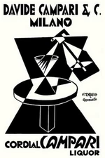Poster poster advertising print aperitif Bitter Campari Milano 50x70 cm.