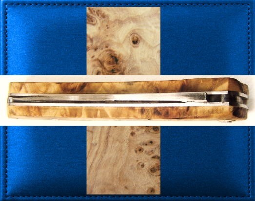 * UNIQUE FOLDING KNIFE LE THIERS * MOTHER BIRCH * GUILLOCHÉ SPRING * FRANCE *