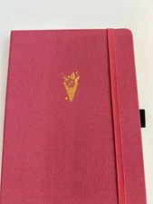 Archer and Olive Notebook - A5 - Dot Grid - Brand New - Pink w/embossed flower