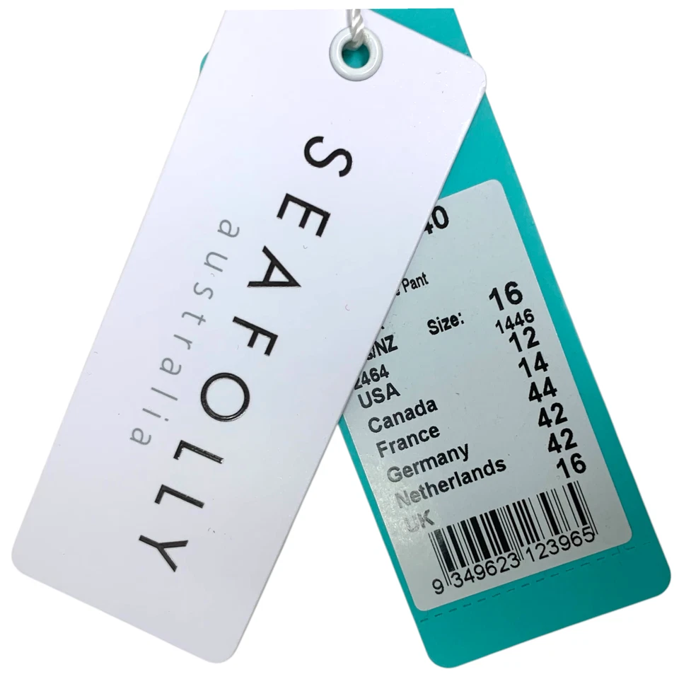 NUEVO Parte inferior de bikini Seafolly Australia con corbata lateral SOLO EE. UU. Talla 12 Estampado de cebra Nuevo con etiquetas Foto 4 de 4