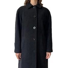 Jones New York Women  s Ellen Tracy Single Brested Wool Alpaca Coat Black Gift