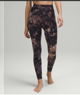 Lululemon Align Pant Leggings Women s Size 6 Diamond Dye Graphite Gray Pink Gym