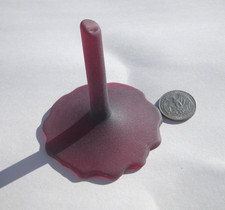 Sea Glass, Red Glass Base and Stem