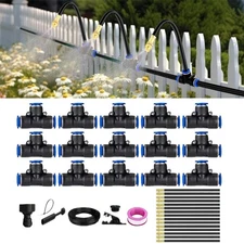 49FT Drip Irrigation System Garden Self Watering Flexible Hose Sprinkler Kit*